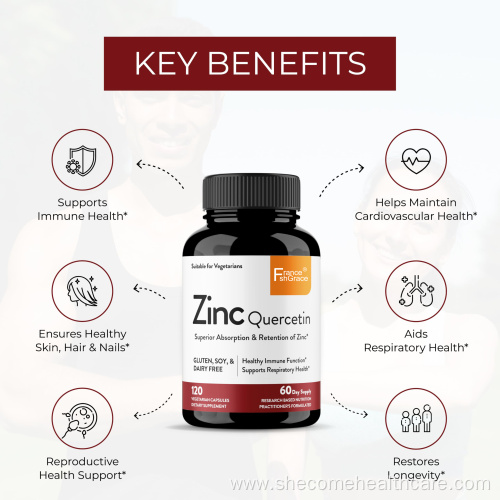 Zinc Quercetin Vegetarian Capsules Zinc for Men